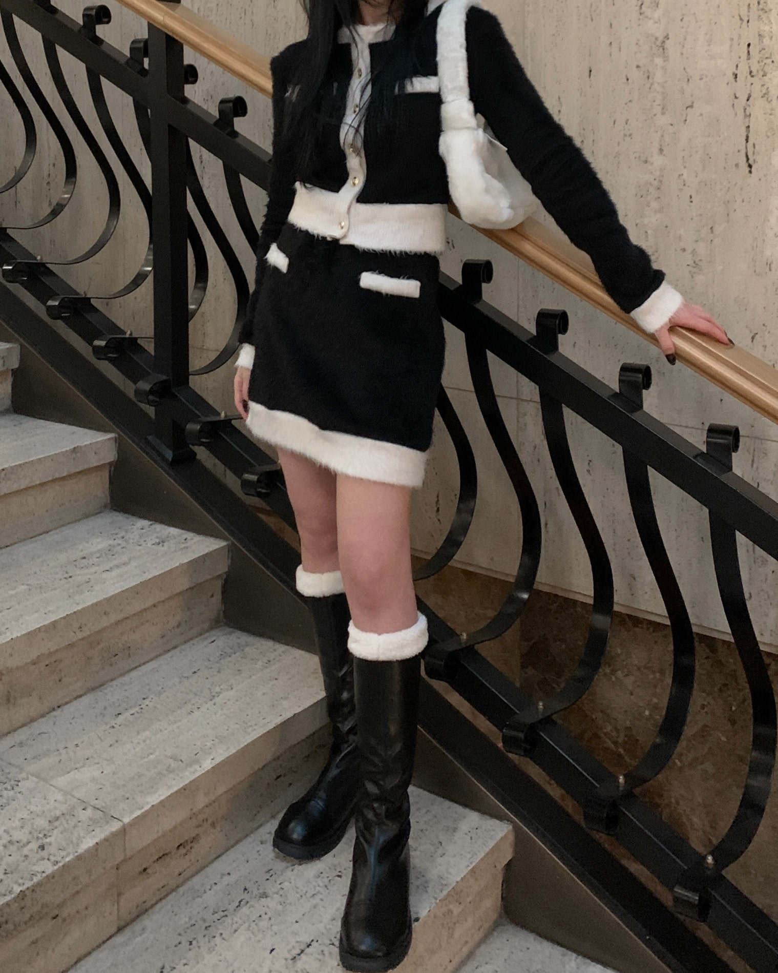 Angora tweed set - skirt