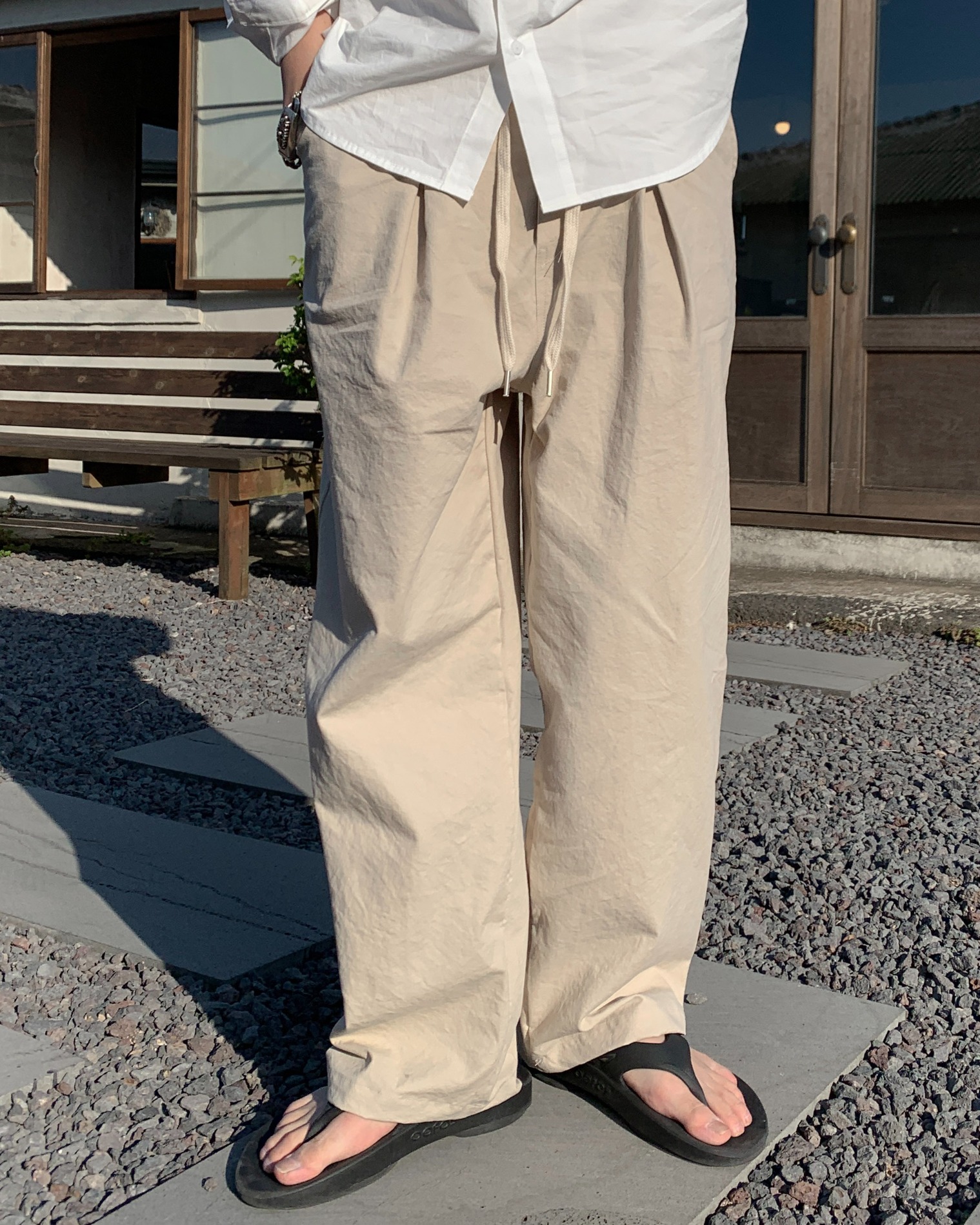 (Unisex) Linen wide pants