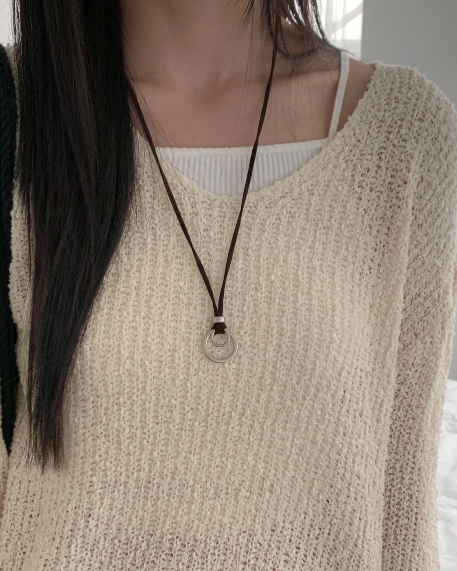 Double ring necklace