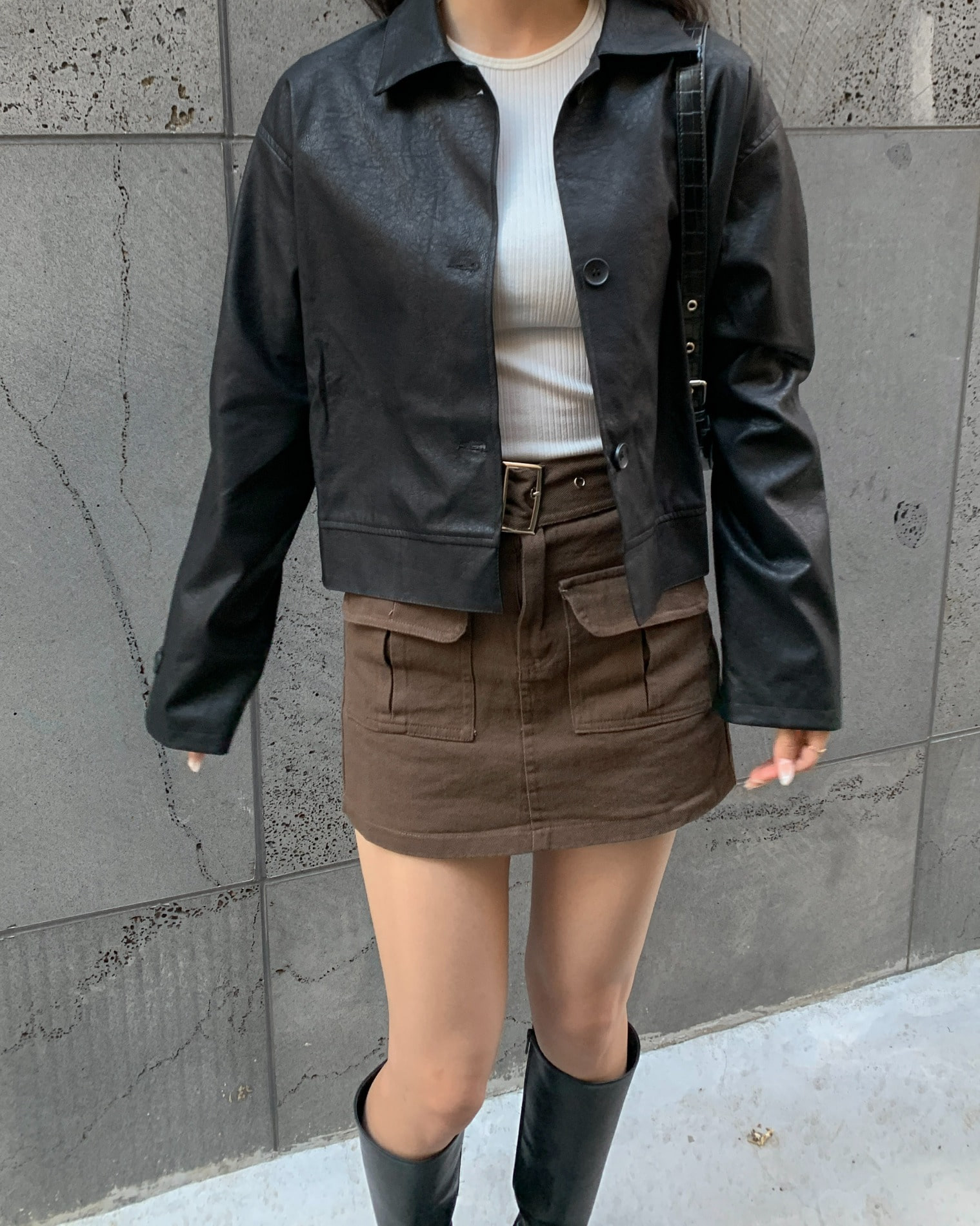 Matte leather jacket