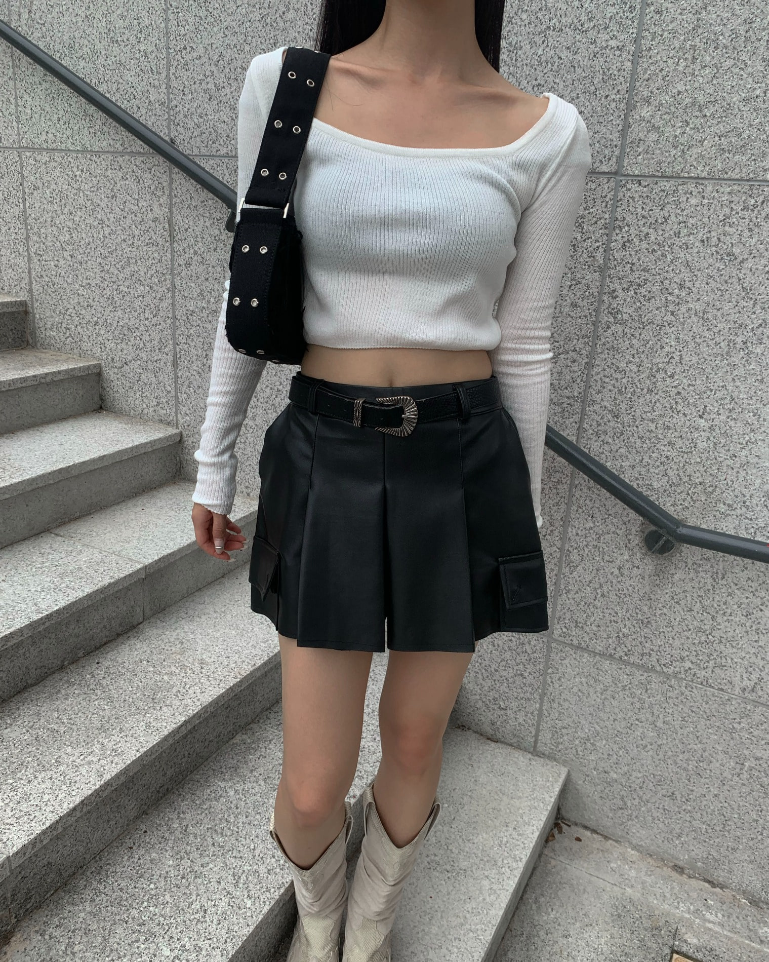Square crop knit
