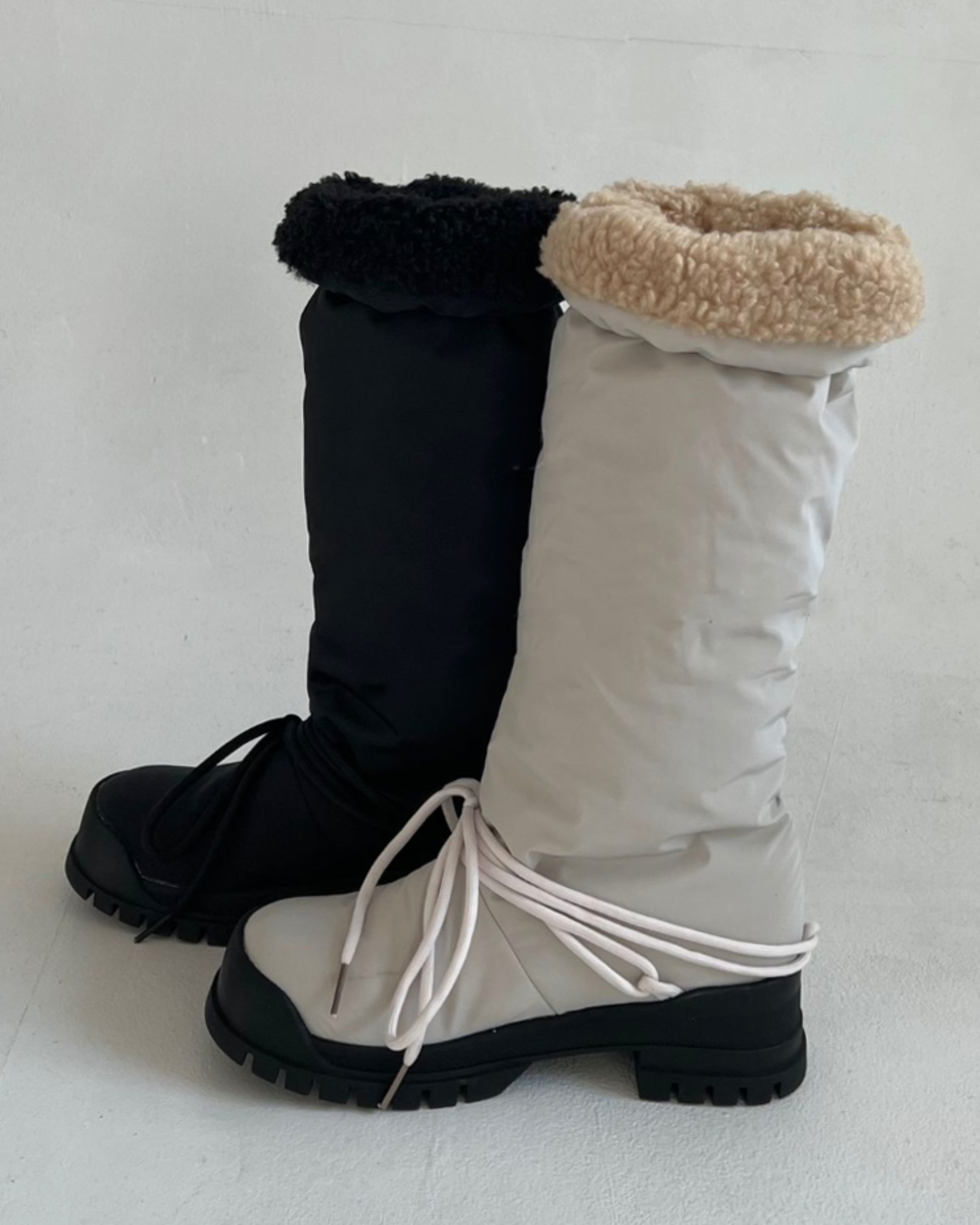 Padding fur boots