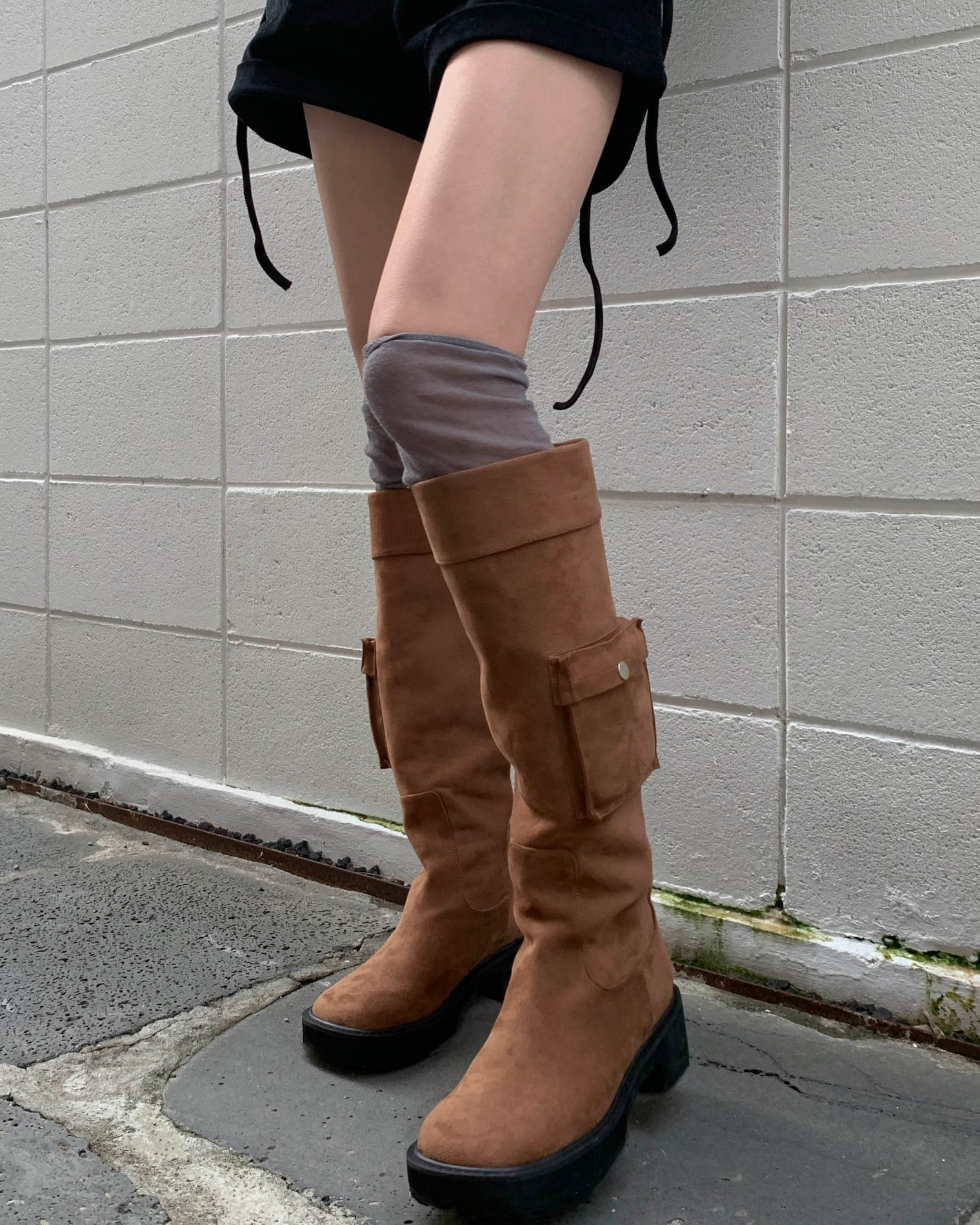 Pocket suede boots