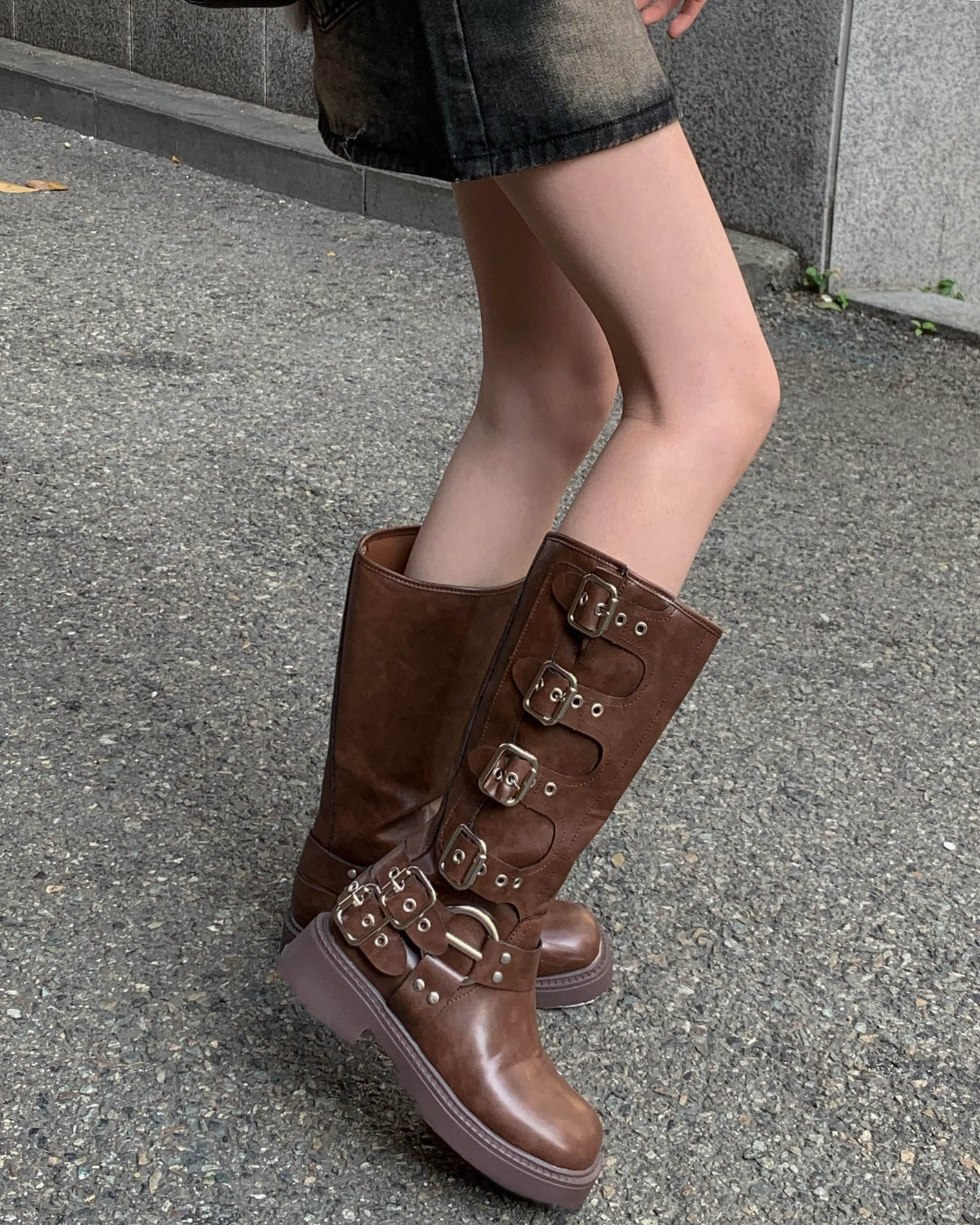 Belted boots